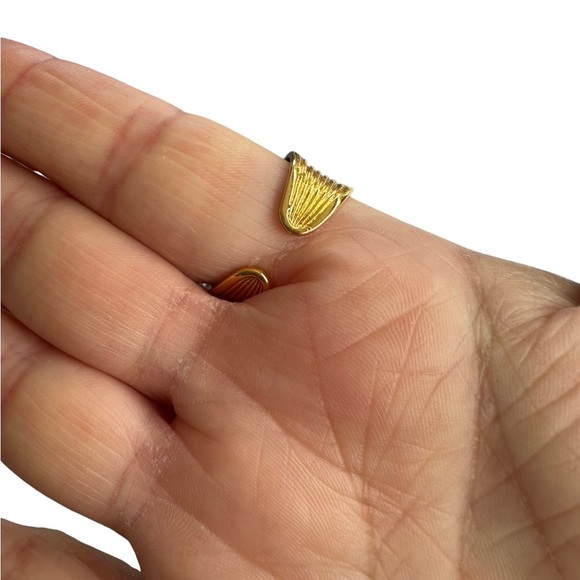 Gold Wide Face Open Back Cuff Ring - Picture 10 of 11